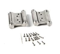 2 pièces charnière à ressort à double action de 3 pouces, charnière de porte de salon de café en acier inoxydable à fermeture automatique, charnières de porte à barres avec vis