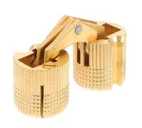 2 Pièces Charnière Cachée en Cuivre Or, Rotation Fluide | Finition Anti Rouille, Remplacement Facile, pour Vitrines et Tiroirs, Usage Maison ou Bureau, Artisans