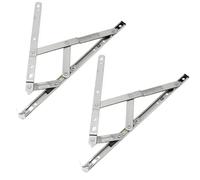 2 Pièces Charnière de Fenêtre à Double Vitrage, Kit de Charnière de Fenêtre, Charnières à Friction de Fenêtre en Acier Inoxydable, 12 Pouces en Acier Inoxydable Sans Main