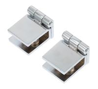 2 Pièces Charnière de Porte Vitrée 5 à 8 sans Cadre, pour Meuble | Alliage de Zinc Argenté, Ouverture Fluide et Pose Simple, pour Porte de Meuble Vitré et Vitrine