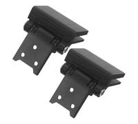 2 Pièces Charnières de Couvercle pour Tourne-Disque, Remplacement | Support Stable du Capot, Installation Facile, Plastique Noir, pour Systèmes Audio Domestiques et Lecteurs Vinyle