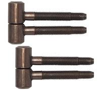 2 Pièces - Charnières de porte Portes intérieures Rubans de rénovation Einbohrbänder 2 pièces pour portes en bois renforcées | Gr. ø 16 mm | Métal patine antique | jusqu'à 40 kg