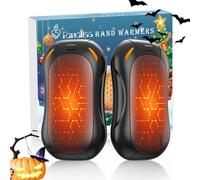2-Pièces Chauffe Main Rechargeable,FANDLISS 2025 Nouveau 6000mAH Conception Divisée Détachable Chaufferette Main Reutilisable Portable Chauffe Main Electrique pour Camping,Golf,Plein Air L'hiver -Noir