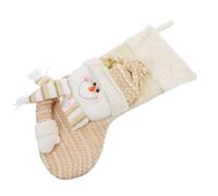 2 Pièces Chaussette de Noël Décorative Bonhomme de Neige en Non-tissé | Réutilisable, Support pour Cartes et Jouets, Motif Festif, pour Centres Commerciaux Veille