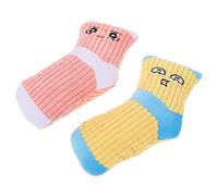 2 Pièces Chaussette en Peluche pour Chien, Couineur, Interactif | Forme de Chaussette, Usage Intérieur, pour Chiots en Apprentissage, Couleurs Lumineuses, pour Cages et Tapis