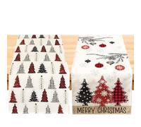 2 Pièces Chemin De Table Noel Chemin De Table Noel Convient pour Noël Thanksgiving Fêtes De Fin D'année Décorations De Cuisine Et De Restaurant Beige 180 cm X 30 cm