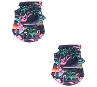 2 pièces Chemise imprimée pour Chien de Compagnie Chemises pour Animaux de Compagnie pour Chiens Moyens Chien t-Shirt à Fleurs Costume de Chien Chiot Gilet d'été Grande Chemise de Chien