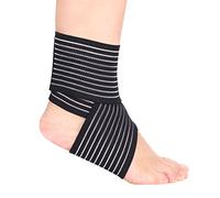 2 Pièces Chevillères de Compression Réglable Attelle Cheville Confortable Support Cheville Antidérapant Chevillère de Maintien Respirante Bandage de Compression Élastique pour Sport Course Basketball