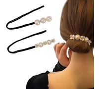 2 Pièces Chignon Magique Bandeau Chignon, Coiffure Donut Bun Maker, Accessoire Bun Chignon, Fabricant de Chignon de Cheveux Accessoire, Fabricant de Chignons en Forme pour Femmes et Filles