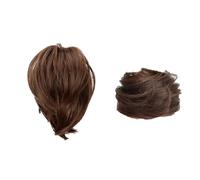 2 Pièces Chignon Queue de Cheval Extension, Extension de Queue de Cheval Cheveux Humains, Clip Peigne en Faux Poney, Postiche de Chignon en Désordre, pour Filles et Femmes