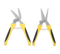 2 Pièces Cisailles à Tôle, Poignée Antidérapante | Retour Assisté par Ressort, Usage Polyvalent, pour Jardiniers et Agents de Maintenance, Coupe Nette