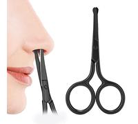 2 pièces ciseaux à poils de nez pointe arrondie, ciseaux de sécurité à nez rond en acier inoxydable argenté pour cheveux, cils, coupe des sourcils, moustache