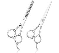 2 Pièces Ciseaux Coiffure,6,5 Pouces Ciseaux De Coiffure En Acier Inoxydable,Ciseaux De Coupe De Cheveux,Ciseaux Effileur Avec Etui De Protection Pour Débutant Maison Salon Homme Femme Universels