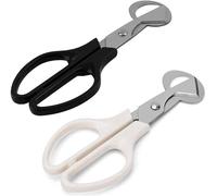 2 Pièces Ciseaux Oeuf De Caille, LYHURK Ciseaux à Œufs en Acier Inoxydable, Coupe-Coquille d'Oeuf, Oeuf Shell Cutter pour Couper les Œufs de Caille, Accueil Cuisine Restaurant (Noir et blanc)