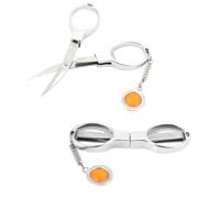 2 pièces ciseaux pliants, mini ciseaux de voyage portables en acier inoxydable porte-clés coupe-fil pour la maison, le bureau, l'extérieur, l'artisanat, la couture