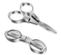 2 Pièces Ciseaux Pliants Télescopiques Mini Ciseaux de Voyage Portables Argentés 8,3×2,4 cm Artisanaux Ciseaux Cuisine Mini Ciseaux en Acier Inoxydable pour Couper du Papier à Coudre