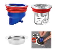 2 Pièces Clapet Anti Odeur Douche Bouchon Siphon de Sol 33-52mm, Clapet Anti Odeur Canalisation, Bouchon Douche Antiodeur, Noyau Intérieur de Siphon Sol Anti-Odeurs, Anti-refoulement Drain Plancher