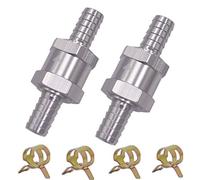 2 Pièces Clapet Anti-Retour 8MM Valve de Carburant en Alliage d'Aluminium Non Retour Clapet Anti-Retour pour Essence Diesel Carburateur Systèmes de Carburant à Basse Pression (8MM)