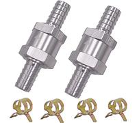 2 Pièces Clapet Anti-Retour 8MM Valve de Carburant en Alliage d'Aluminium Non Retour Clapet Anti-Retour pour Essence Diesel Carburateur Systèmes de Carburant à Basse Pression (8MM)