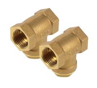 2 Pièces Clapet Anti-retour à Battant en Laiton Femelle 1/2 Pouce | Vanne Unidirectionnelle Compacte, Anti-retour pour Canalisation Commerciale, Raccord Fileté Femelle Cuivre