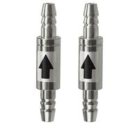 2 Pièces Clapet Anti-Retour Anti-Retour en Acier Inoxydable, Acier Inoxydable One Way Clapet Anti-Retour Antirefouleur Non-Retour de Ligne CO2 4mm Régulateur Tube diffuseur dans Le système Aquarium