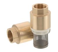 2 Pièces Clapet Anti-retour de Pied en Laiton 1/2 Pouce | Crépine Filtrante à Panier, Filetage Intérieur Femelle, Ressort Vertical, Bloque les Impuretés Lors du Pompage de Puits