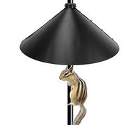 2 pièces clapet d'écureuil, déflecteur Anti-écureuil Universel Garde d'alimentation pour Oiseaux et Maisons d'oiseaux Unique Enveloppement Autour du déflecteur d'écureuil de Tige (avec Clips