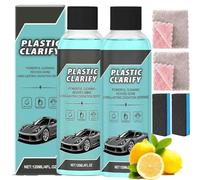 2 pièces Clarification En Plastique Pour Voitures,Cire En Spray Sans Eau,Nettoyant Et Revitalisant Plastique IntéRieur Voiture,Restaurateur De Plastique,Caoutchouc Et Cuir For Voitures