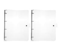 2 Pièces Classeur Transparent en Plastique A4 Enveloppe de Reliure