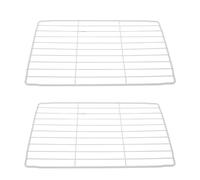 2 Pièces Clayette Métallique Blanche, Grille de Rangement Pratique | Construction en Fer Solide et Lavable, Séparation Amovible, Grosse Capacité Cuisine Professionnelle et Préparation des Repas