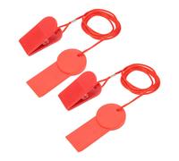 2 pièces Clé de sécurité du tapis roulant Interrupteur de sécurité du tapis roulant Verrou de sécurité Remplacement de l'arrêt d'urgence 28 x 43 Clip de sécurité rectangulaire Rouge