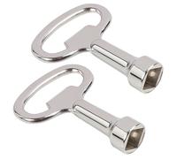 2 Pièces Clé Purge Radiateur 8mm, Clé Carré en Acier Inoxydable pour Chauffage, Compteurs, Coffrets, Clé Purgeur Radiateur, Clé Pompier, Clé Radiateur Poubelle, Clé Universelle Carrée Durable