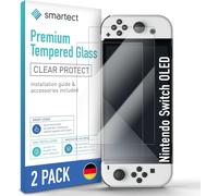 [2 Pieces,Clear] Tempered Glass Screen Protector for Nintendo Switch OLED,HD Glass Screen Protector,Anti-Scratch,Bubble-Free,9H Hardness,0.3 mm,Ultra Transparent,Heavy Duty