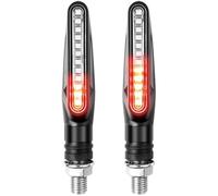 2 Pièces Clignotant Moto LED pour Scrambler 800 Multistrada 1200, Clignotants Universels ImperméAble 12V, Indicateurs Clignotement, avec 12 Perles LED,Red