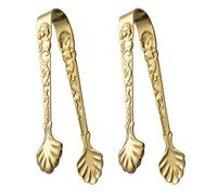 2 Pièces Clip Alimentaire Or Alimentaire De Mini Pinces Alimentaires Pince à Pâtes Mini Pinces à Servir Pince à Glace Fleur Pinces à Glaçons À En Acier Inoxydable Ancien Poignée