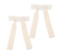 2 Pièces Clips à Nœud de Pêcheur Perles Accessoires Élégants Barrette de Queue de Accessoire de Chic et Durable