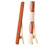 2 Pièces Clips Bois Rétro Canard Accessoires Capillaires Élégants pour Fête