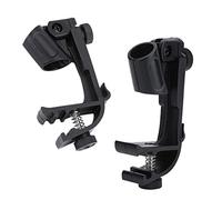 2 Pièces Clips de Microphone Réglables Antichoc Pince de Microphone à Tambour Pinces de Tambour en Plastique Portable pour Micro de Batterie