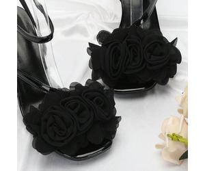 2 pièces Clips décoratifs de chaussures à roses romantiques françaises, s'adaptent aux talons hauts, mocassins, sandales, un cadeau délicat pour les amis ou la petite amie Lettres,Imprimés aléatoiresP