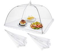 2 PièCes Cloche Alimentaire Pliable 17 Pouces Filet Protection Aliments Anti-Insectes Couverture Alimentaire Respirante pour Table À Manger IntéRieure Et ExtéRieure