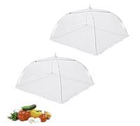 2 Pièces Cloche Alimentaire Pliable en Maille, Cloche Alimentaire Anti Insectes, Housses Alimentaires Pop-up, Couvercle De Nourriture Tente Parapluie, pour Camping Extérieur Fruits Légumes(12pouce)