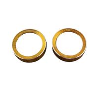 2 pièces CNC en aluminium jauge de moto anneau revêtement d'habillage pour compteur de vitesse tachymètre odomètre Compatible avec R Nine T R9T 2019 2020(golden)