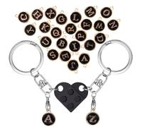 2 Pièces Coeur Brique Porte-Clés, Porte-Clés Cour pour Couples, Porte Clef Couple Coeur, Petit et Mignon, Approprié Cadeaux Couple Anniversaire, Mariage Fiançailles pour Papa Maman Ami Femme Homme