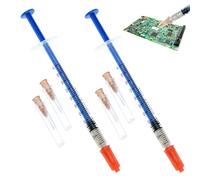 2 Pièces Colle Conductrice, Colle Conductrice Electrique de Haute Qualité, Adhésif Conducteur pour Réparation Électronique Précise, Volume de par Tube（0.4ml）