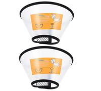 2 Pièces Collier Élisabéthain pour Chat Anti-Licking, PP, 22-31cm | Ne Gêne Pas la Vue, Port Confortable, Soulage la Douleur, Deux Tailles pour Tour de Cou 22-26cm et 27-31cm
