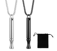 2 Pièces Collier Respiration Anti Tabac Collier Respiratoire Collier de respiration pour l'anxiété Collier Respiration pour Exercices de Respiration Femmes Hommes