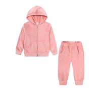 2 pièces complètes pour bébé Nouveau-né Pull Flanelle Manche Longue + Pantalon Sportswear, Tracksuit Set for Jogging Couleur Unie Oversize Ample Confortable Ensemble Veste Polaire pour bébé