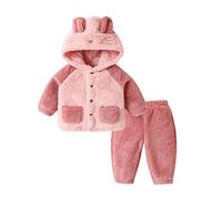 2 pièces complètes pour bébé Nouveau-né Sweat-Shirt à Col Rond + Pantalon Sportswear Automne Hiver Vêtement Confortable à Motif Lettre Graphique Ensemble Veste Polaire pour bébé
