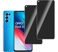 2 Pièces, Confidentialité Protecteur D'écran Verre Pour Oppo Find X3 Lite, Sans Bulles, Anti Rayures, 9h Dureté Anti Espion Verre Trempé Protection Écran Pour Oppo Find X3 Lite
