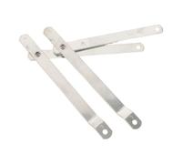 2 Pièces Connecteur de Table Pliable, Support Latéral Droit | Mécanisme à Tige, Fonctionnement D’une Main, Structure Pliante, Usage Maison et Poste Mobile, Argenté